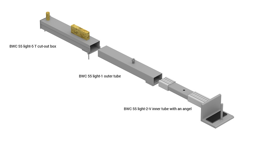 BWC 55 light med vinkel komplett 2 m tekst engelsk