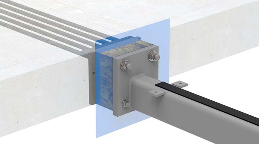 Kamstål i dekkekant 25 cm b