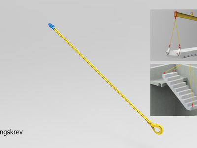 Kjettingskrev til løfteåk 4t med tekst